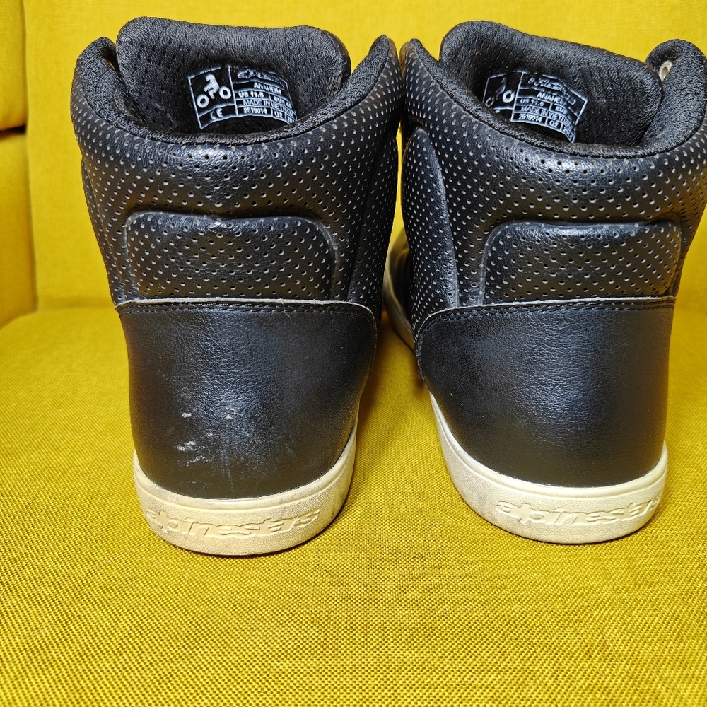 Alpinestars Anaheim Motorcycle riding  Black Leather Boot Men's Shoes Size 11.5 - Picture 8 of 10